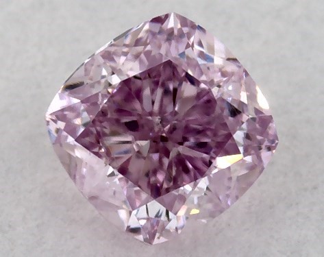 GIA 0.25 Carat Fancy Pink Purple-VS2 Cushion Modified Cut Diamond